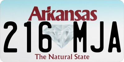 AR license plate 216MJA