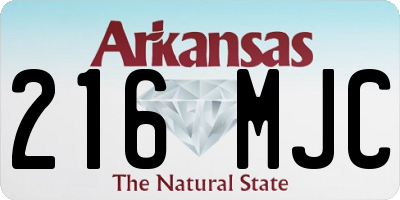 AR license plate 216MJC