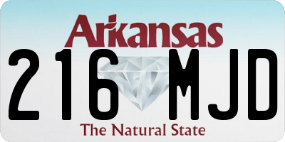 AR license plate 216MJD