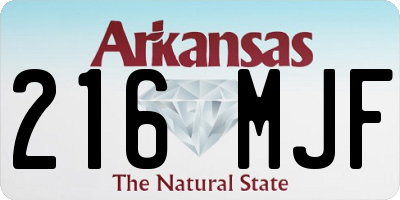 AR license plate 216MJF