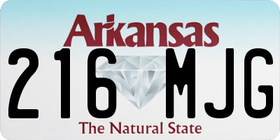 AR license plate 216MJG