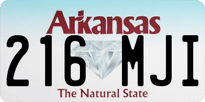 AR license plate 216MJI