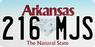 AR license plate 216MJS
