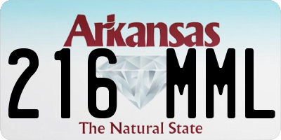 AR license plate 216MML