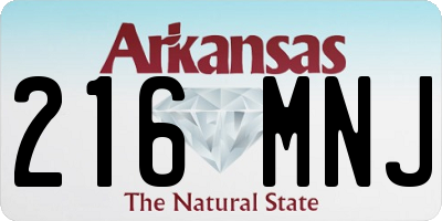 AR license plate 216MNJ