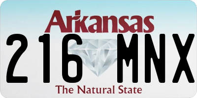 AR license plate 216MNX