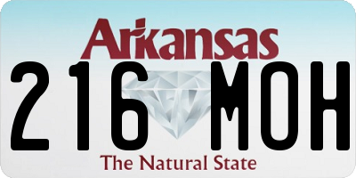 AR license plate 216MOH