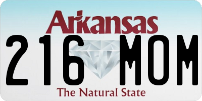 AR license plate 216MOM