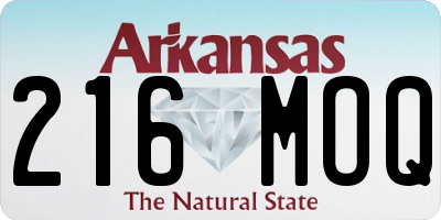 AR license plate 216MOQ