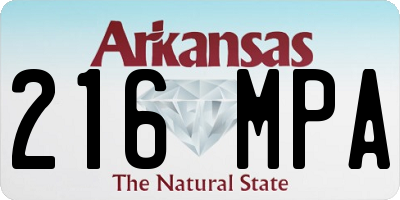 AR license plate 216MPA