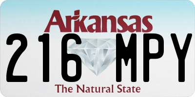 AR license plate 216MPY