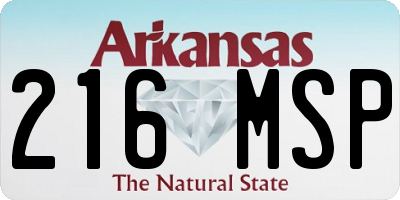 AR license plate 216MSP