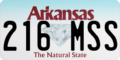 AR license plate 216MSS