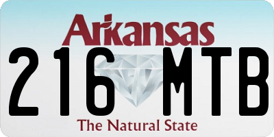 AR license plate 216MTB