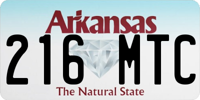 AR license plate 216MTC