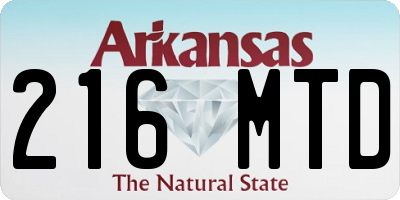 AR license plate 216MTD