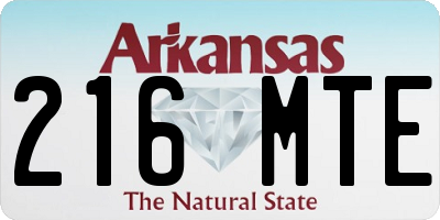 AR license plate 216MTE