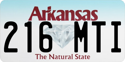 AR license plate 216MTI