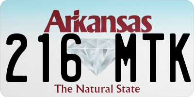 AR license plate 216MTK