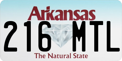 AR license plate 216MTL