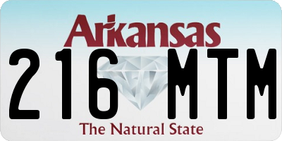 AR license plate 216MTM
