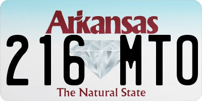 AR license plate 216MTO