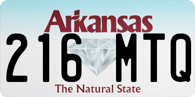 AR license plate 216MTQ