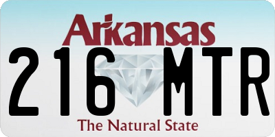 AR license plate 216MTR