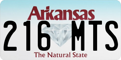 AR license plate 216MTS