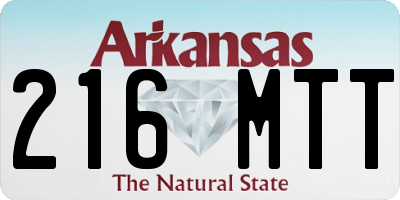 AR license plate 216MTT