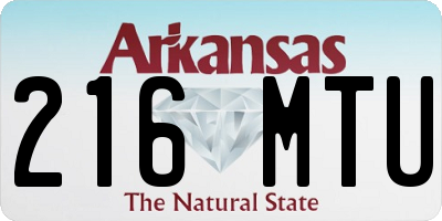 AR license plate 216MTU