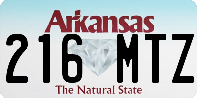 AR license plate 216MTZ
