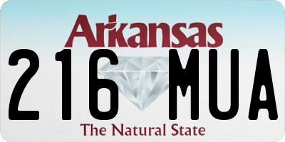 AR license plate 216MUA