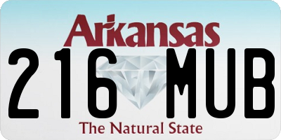 AR license plate 216MUB