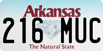 AR license plate 216MUC