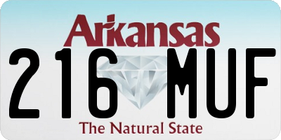 AR license plate 216MUF