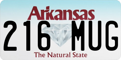 AR license plate 216MUG