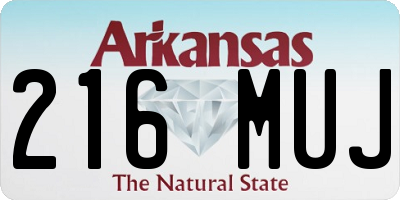 AR license plate 216MUJ