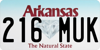 AR license plate 216MUK