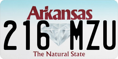 AR license plate 216MZU