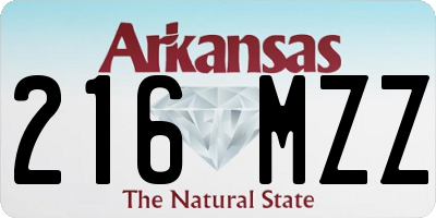 AR license plate 216MZZ