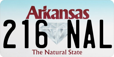 AR license plate 216NAL