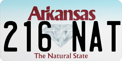AR license plate 216NAT