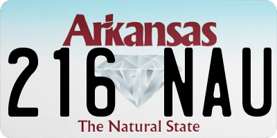 AR license plate 216NAU