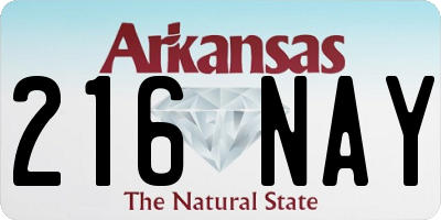 AR license plate 216NAY