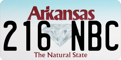 AR license plate 216NBC