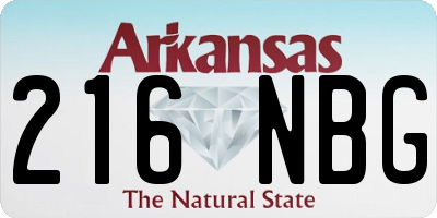 AR license plate 216NBG