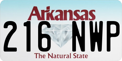 AR license plate 216NWP