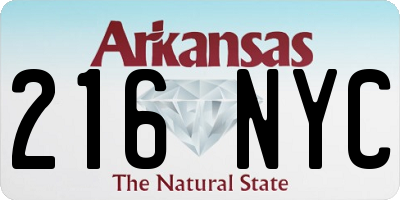 AR license plate 216NYC