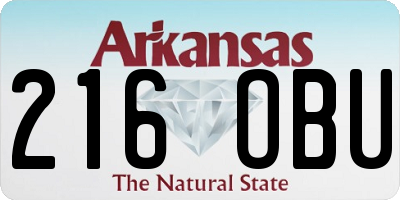 AR license plate 216OBU